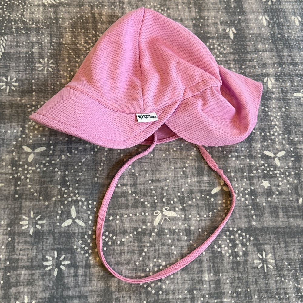 Green Sprouts baby Sun Hat UPF in pink, size 0-6 Months - Picture 2 of 4